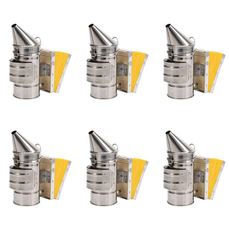 Bee Smoker Tool - A84E-6X 스테인리스 스틸 벌집 연기 발생기,