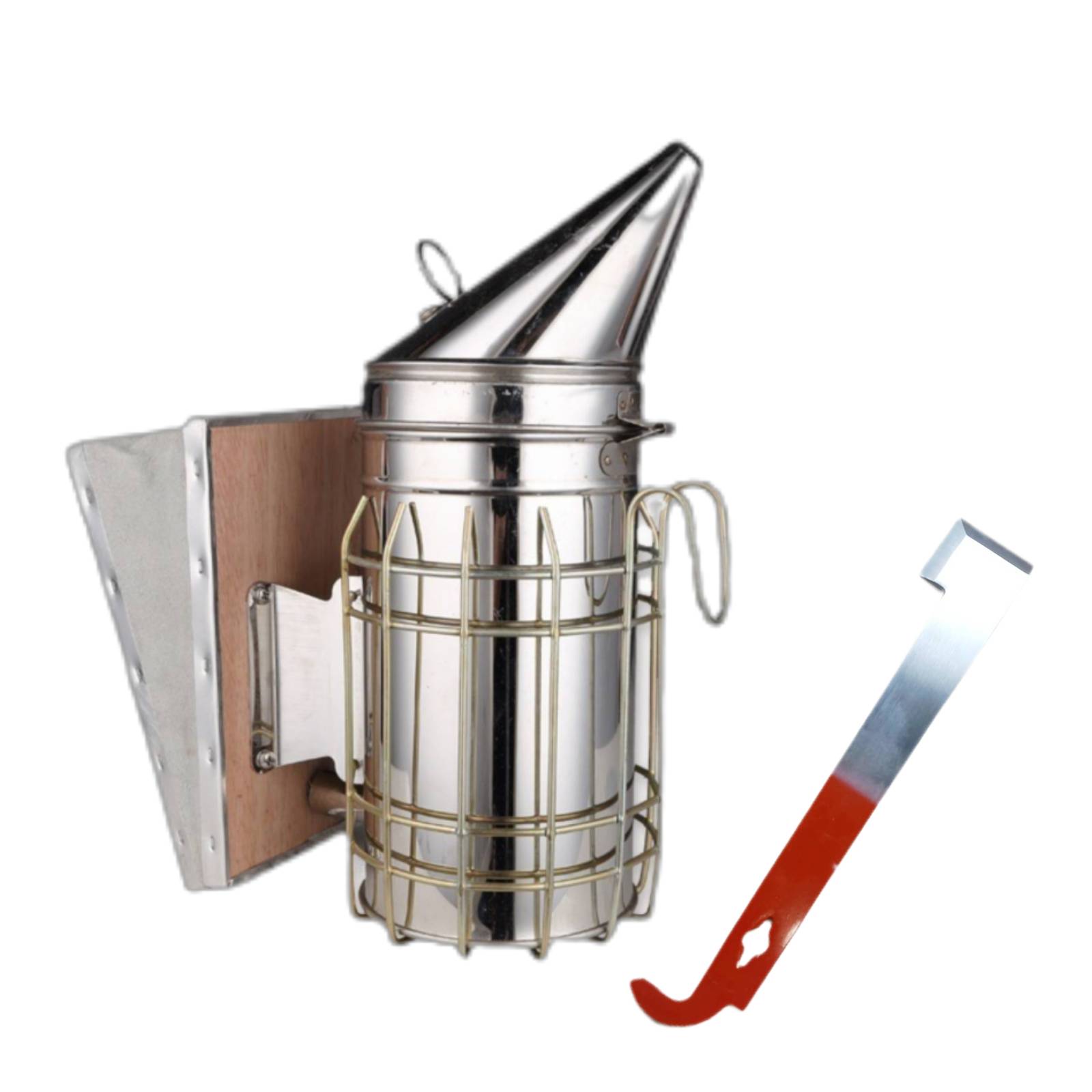 Bee Smoker Tool - 2-in-1 스테인리스 스틸 벌 훈연기 세트